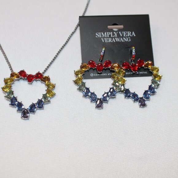 SIMPLY VERA Vera Wang Pride Matching Heart Pendant and Earring Set - Picture 11 of 15